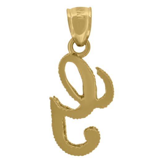 10k Two Tone "G" Initial Charm
