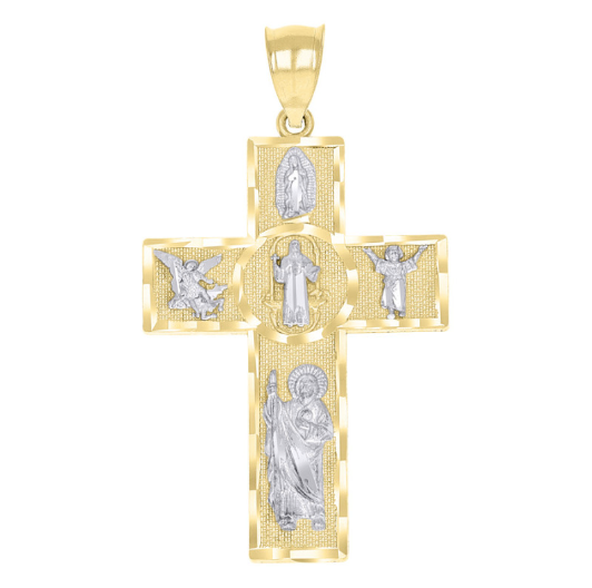 14k Yellow Gold Two-tone Gold Saints Charm