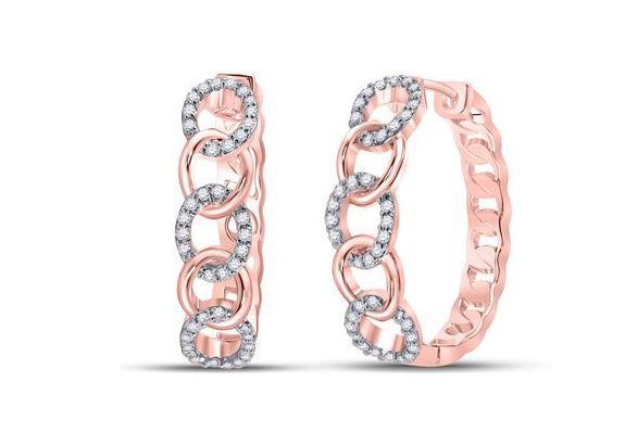 10k Cuban 1/5 Cttw Diamond Hoops