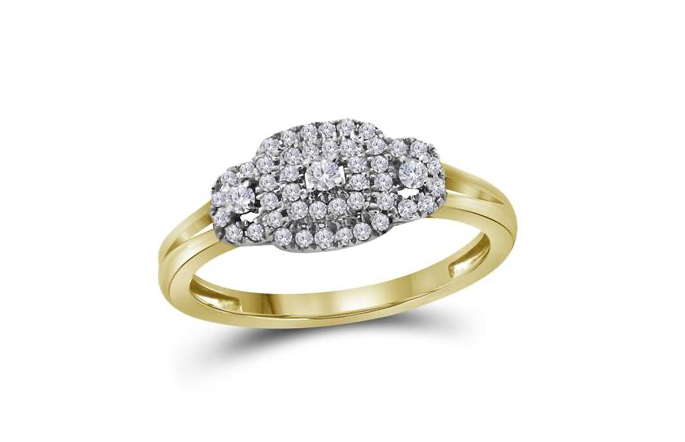 10K Yellow Gold Round Solitaire Engagement Ring