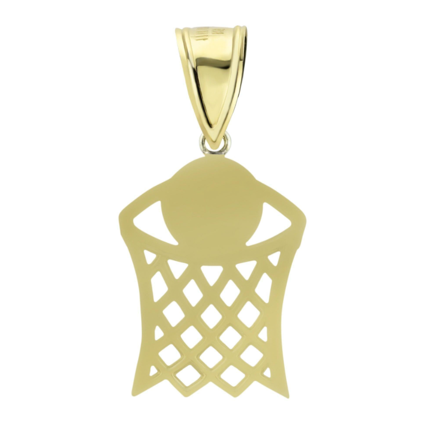 10K Two Tone Basketball Charm