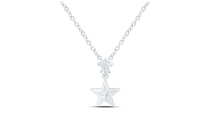 10k Gift Star Diamond Charm Diamond Chain (WITH CHAIN) (18 INCH)