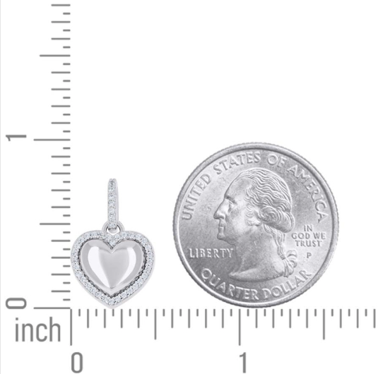 Sterling Silver 925 Sterling Silver Cz Pendant 8mm