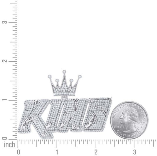 Sterling Silver King CZ Pendant
