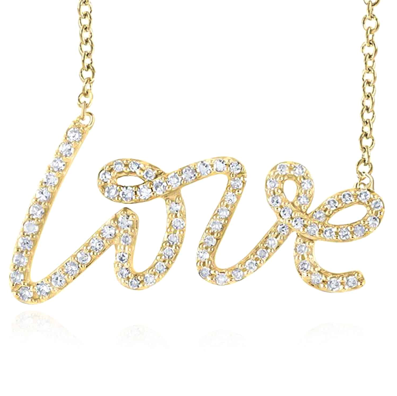 10k Love 1/4 Cttw Diamond 18" Necklace