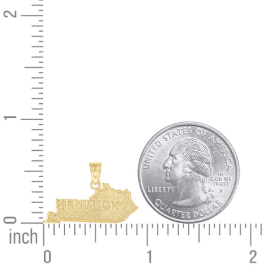 10k Yellow Gold Kentucky State Charm