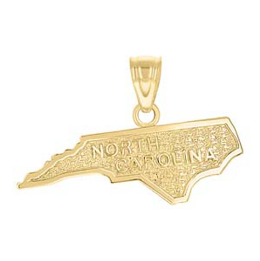 10k Yellow Gold North Carolina State Charm