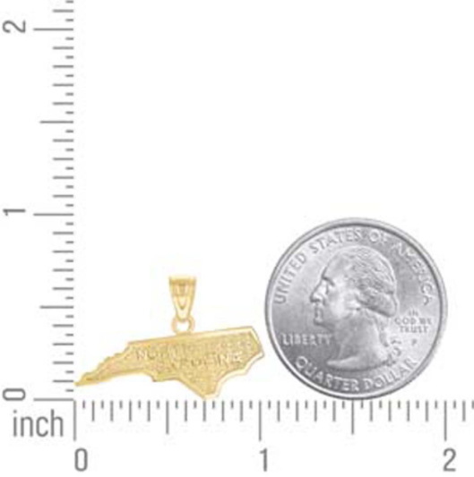 10k Yellow Gold North Carolina State Charm