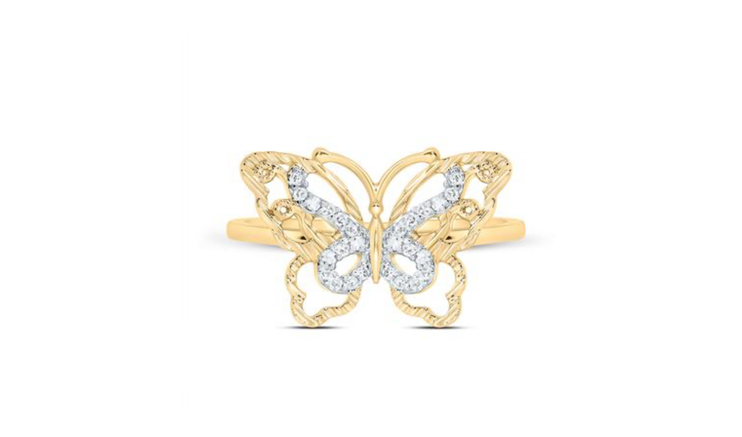 Butterfly Diamond Ring – 1/10 CTW | Gift for Her