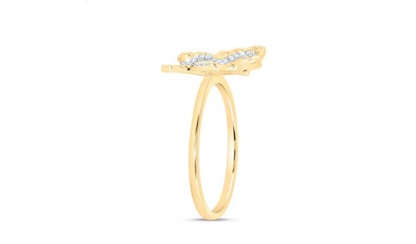 Butterfly Diamond Ring – 1/10 CTW | Gift for Her