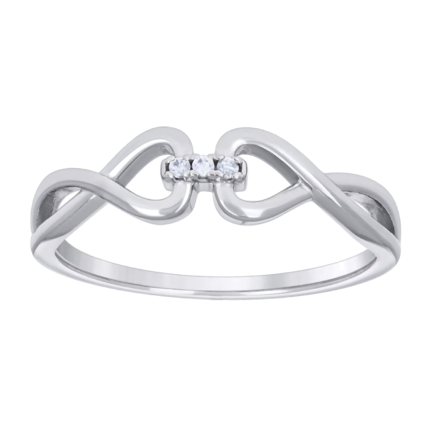 Sterling Silver Infinity White Sapphire Ring