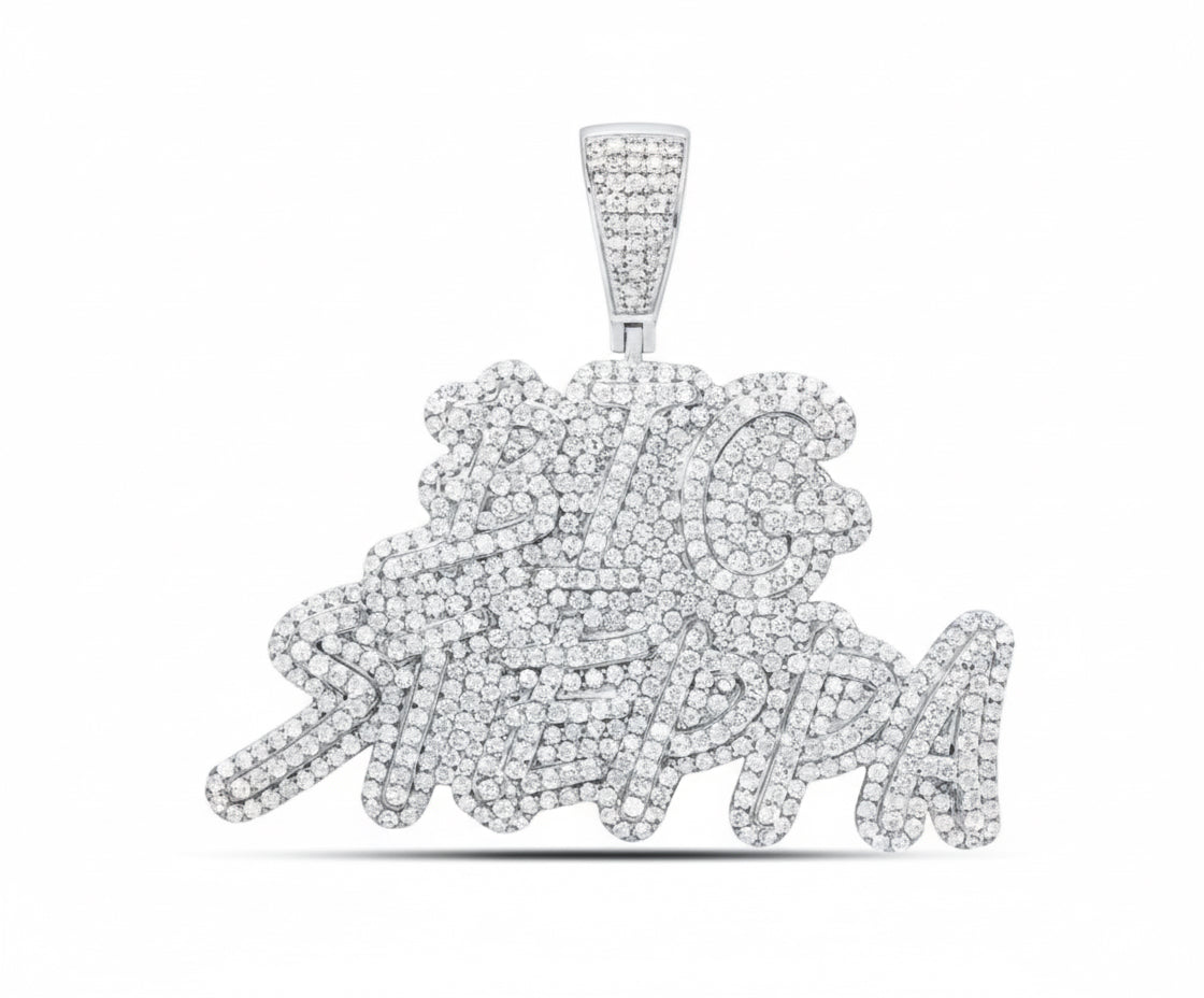 2.25 CTW natural diamond charm – BIG STEPPA pendant