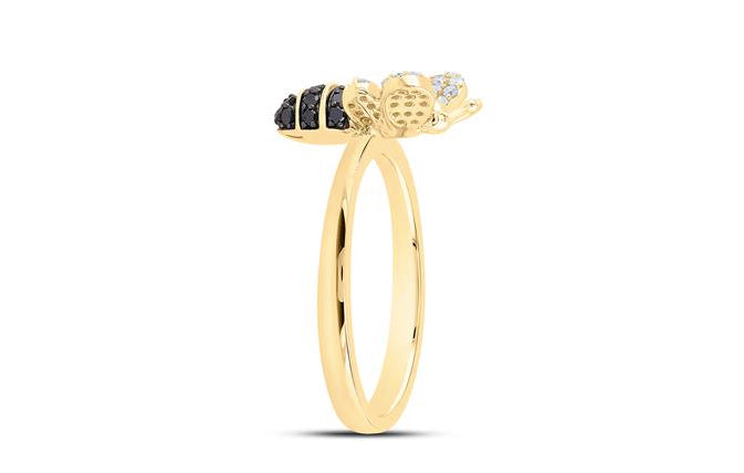 Black diamond bee ring side view