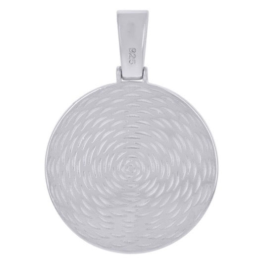 Customizable photo pendant in 925 sterling silver