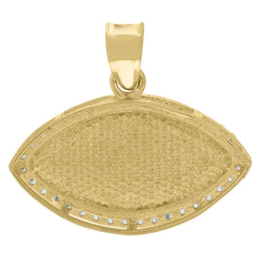 Evil Eye pendant with cubic zirconia, 10k yellow gold protection charm