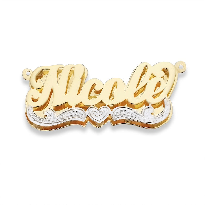 10K Yellow Gold Customized Nameplate