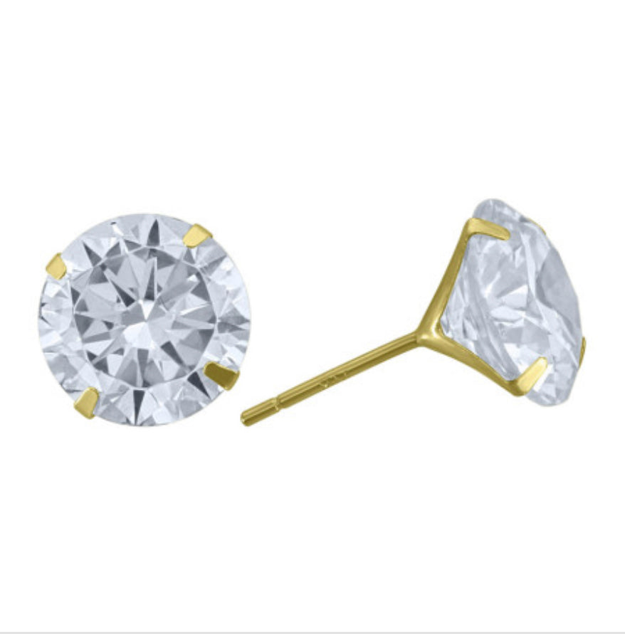 10K Cubic Zirconium Studs