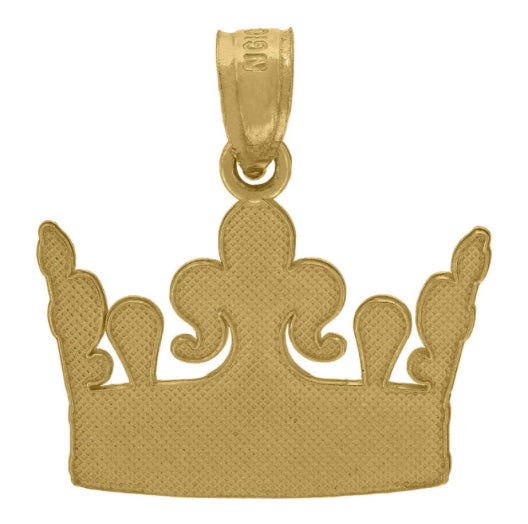 royal-style charm in 10 karat yellow gold