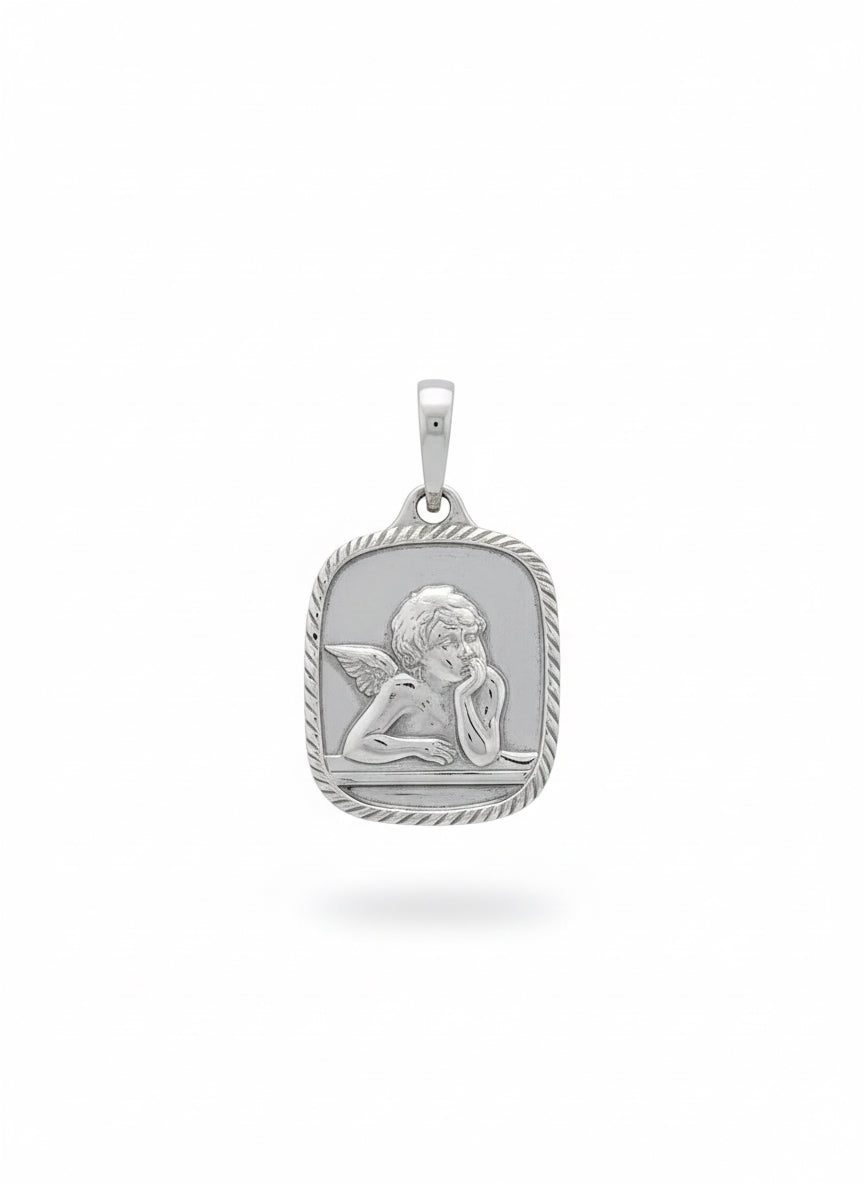 Sterling silver cupid charm symbolizing love and romance
