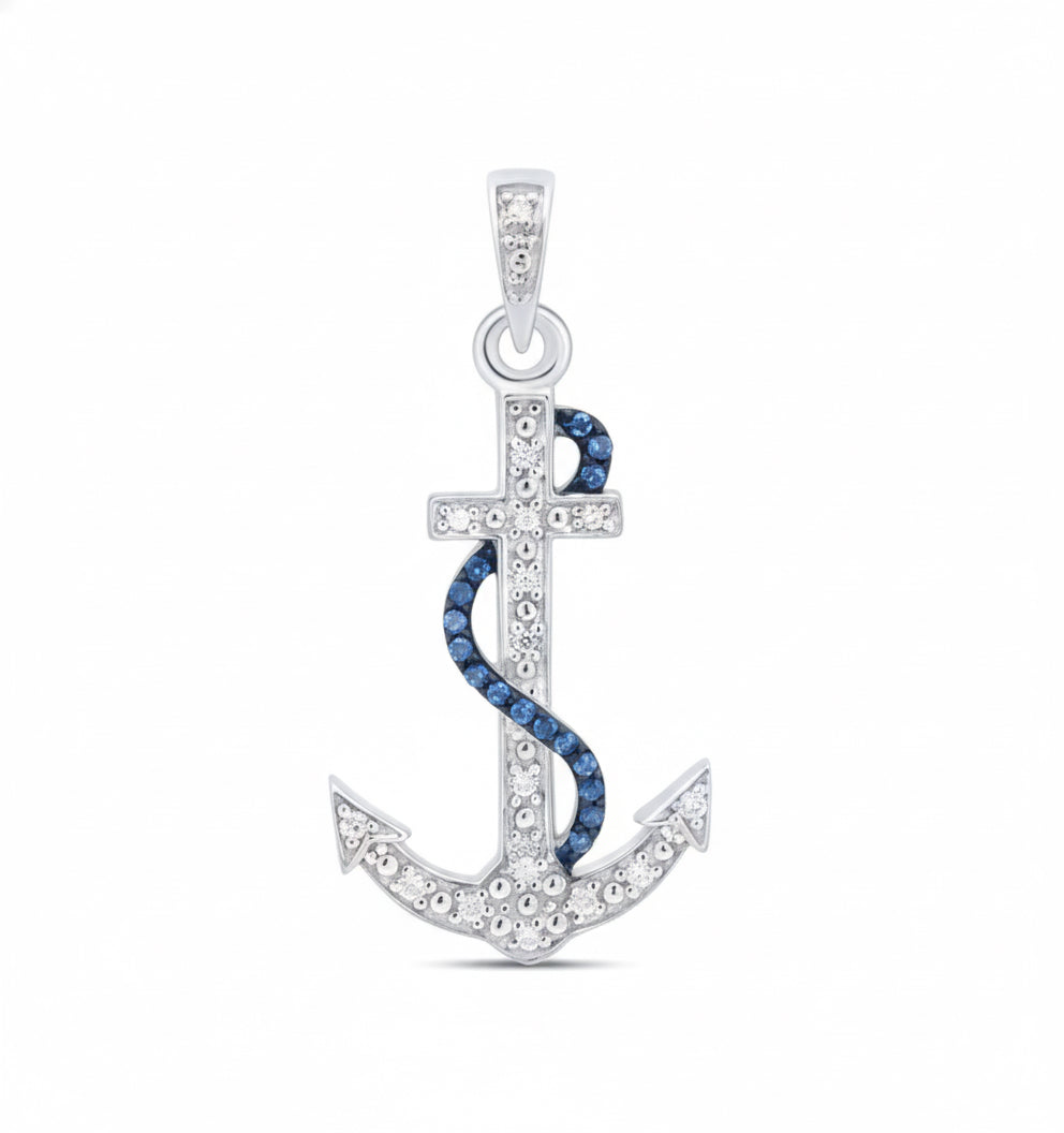 Nautical Anchor with diamond accents