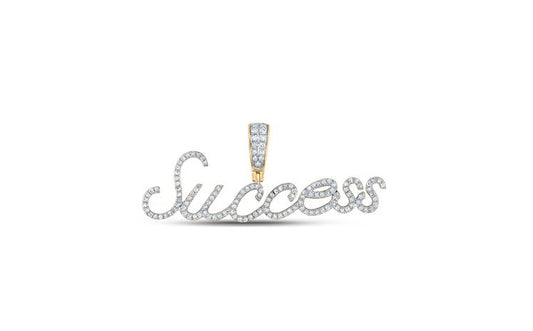 10K Yellow Gold “Success” Diamond Pendant with 0.50 CTTW – Hip Hop Jewelry