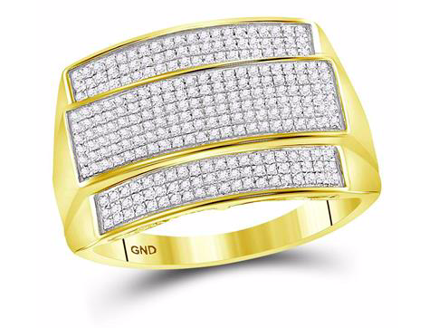Diamond Rectangle Cluster Ring