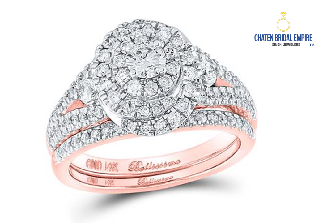 14K Split Shank Bridal Wedding Set