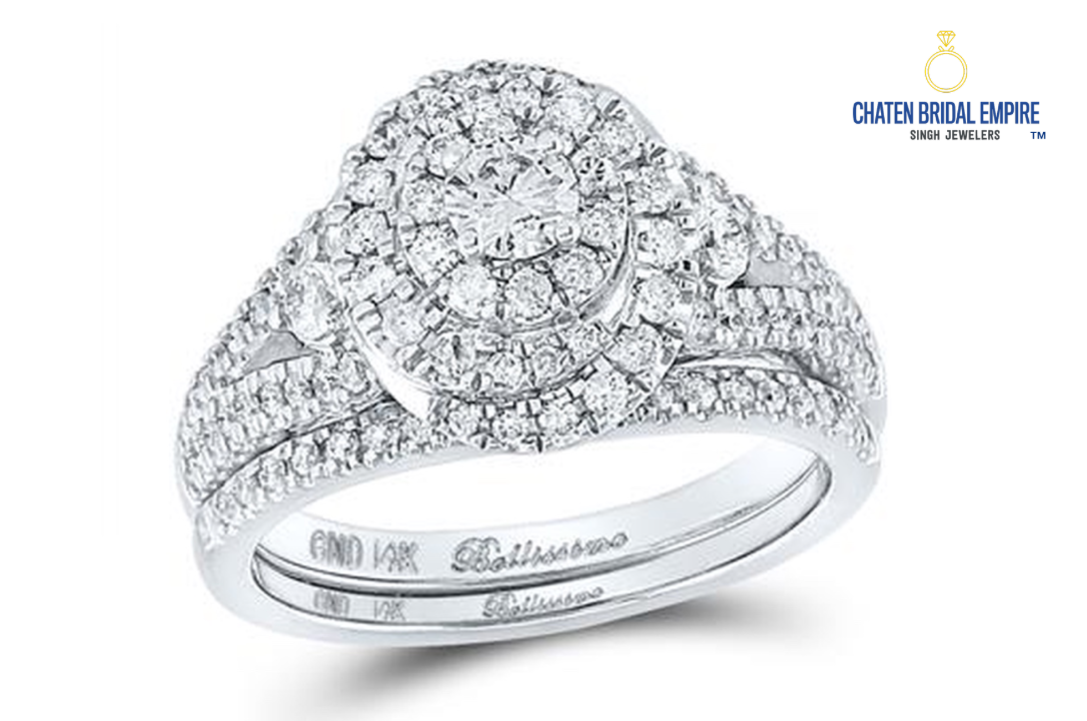 14K Split Shank Bridal Wedding Set