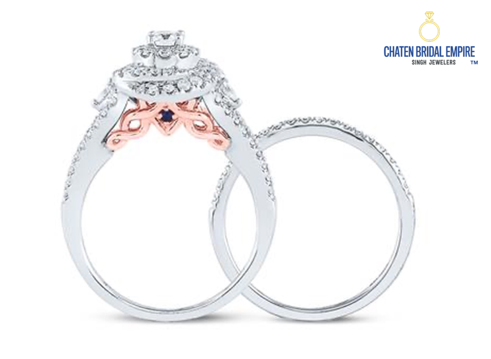 14K Split Shank Bridal Wedding Set