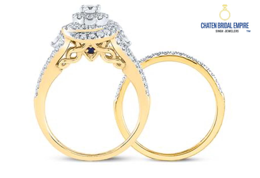 14K Split Shank Bridal Wedding Set