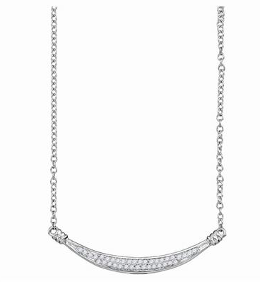 10K Round Dia Bar Necklace