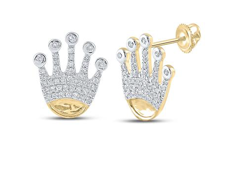 10K Hand Dia Studs