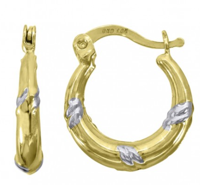 10kt Twisted Hoops