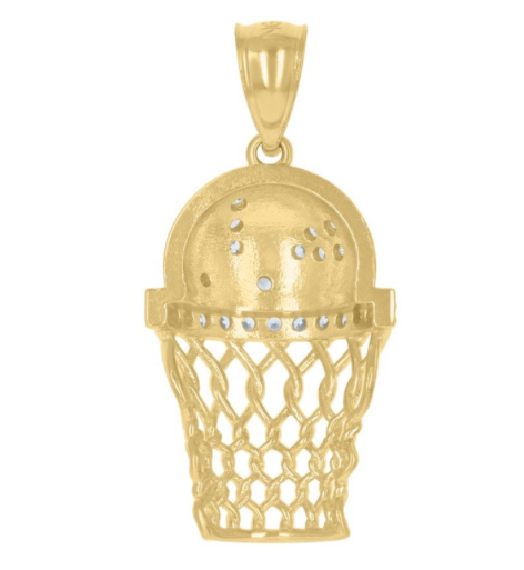 10kt Basket Ball Sports Charm Pendant