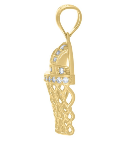 10kt Basket Ball Sports Charm Pendant