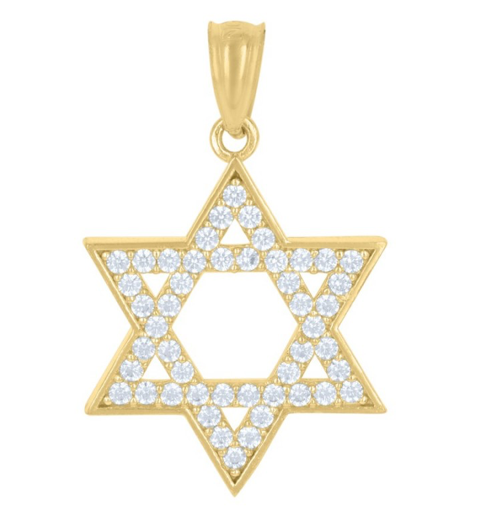 10kt Star Of David Symbol Religious Charm Pendant