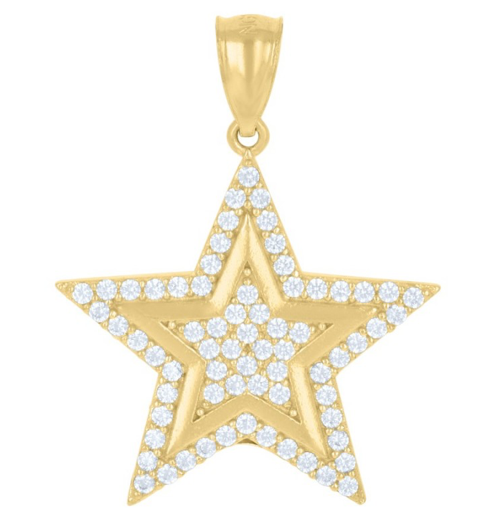 10kt Star Nautical Charm Pendant