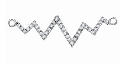 10K Heartbeat Dia Necklace