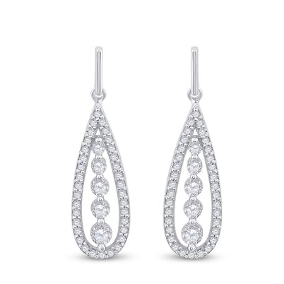 14K Teardrop Dangle Earrings