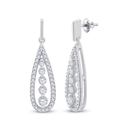 14K Teardrop Dangle Earrings