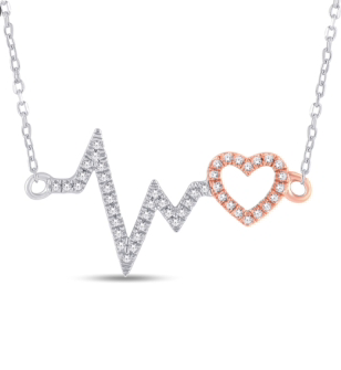 14K Heartbeat Necklace