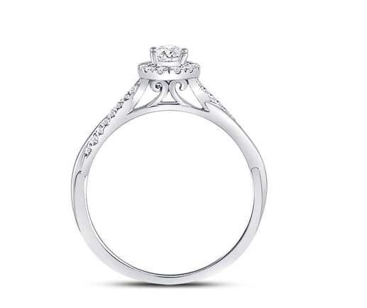 14K Oval Solitaire Engagement Ring – 1/3 CT Diamond