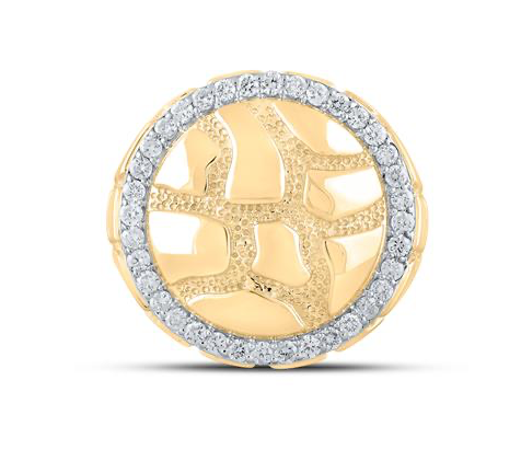 10K Diamond 3/4 Cttw Nugget Ring