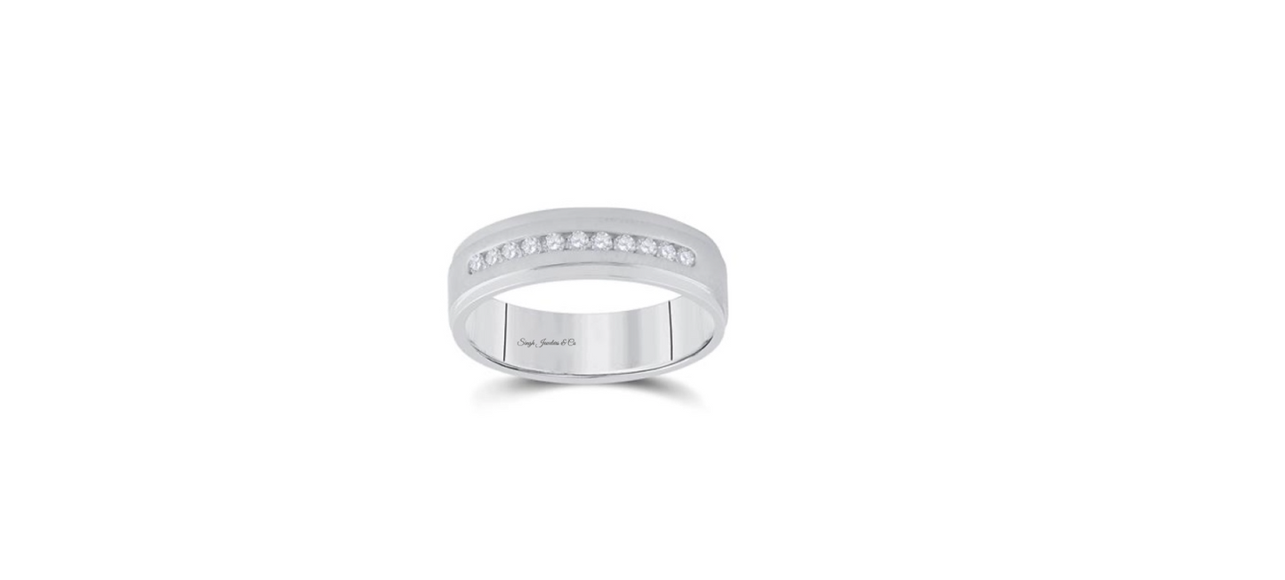 14K Round Diamond Band