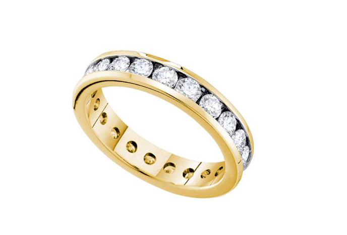 14K Eternity Wedding Band