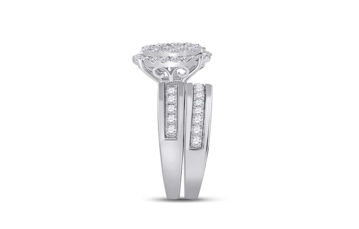 14K White Gold Matching Trio Set