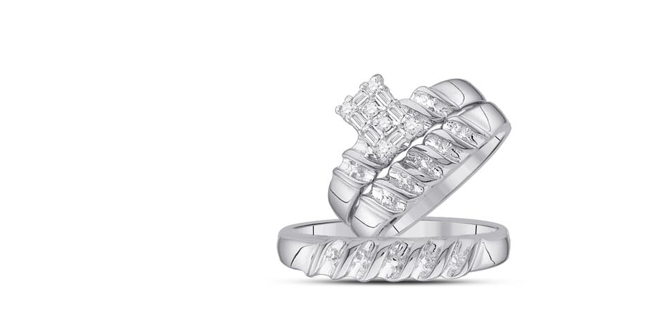 Baguette Diamond Trio Set