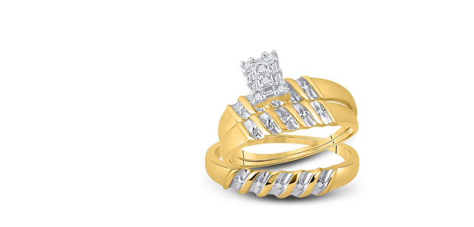 Baguette Diamond Trio Set