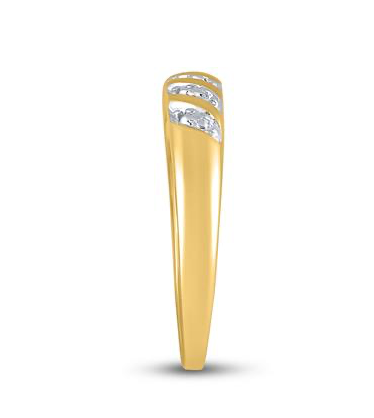 10K Gold Matching Diamond Trio Ring Set – 1/10 CTW