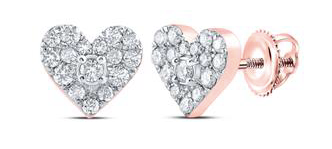 10K Heart Earrings